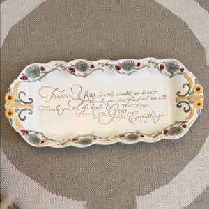 Floral Thank You Serving Platter